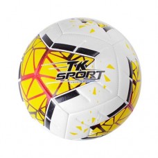 Мяч футбольный "TK Sport", бело-желтый