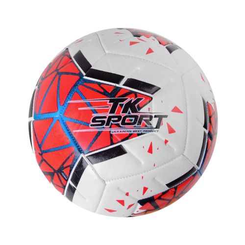 Мяч футбольный "TK Sport", бело-красный (MiC)