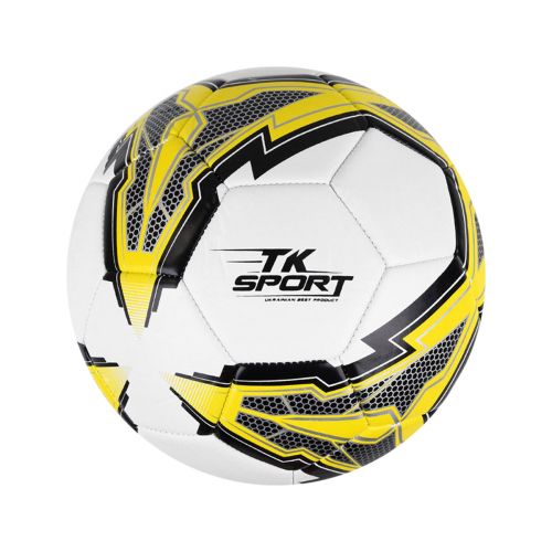 М'яч футбольний "TK Sport", біло-жовтий (MiC)