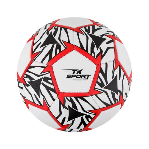 М'яч футбольний "TK Sport", біло-червоний (MiC)