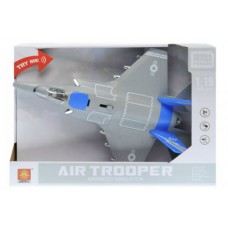 Инерционный самолёт истребитель "Air Trooper", звук, свет (синий)