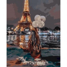 [0198] Картина по номерах 0198 ОРТ Романтический ночной Париж 40*50