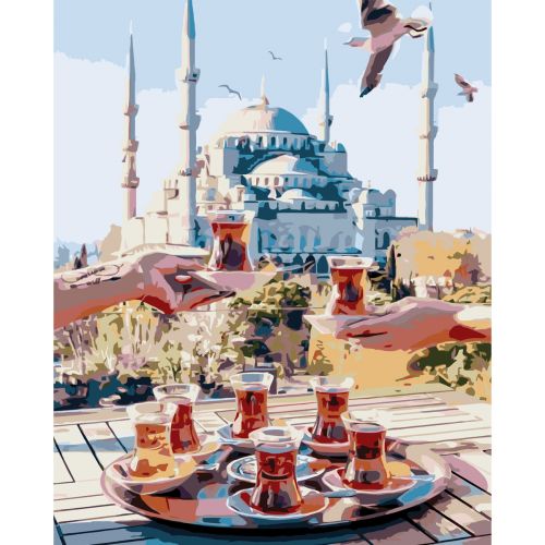 [0199] Картина по номерах 0199 ОРТ кол. Стамбульське чаювання 40*50 (MiC)