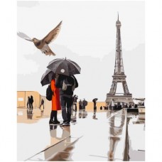 [0268] Картина по номерах 0268 ОРТ кол. Паризьке кохання під дощем 40*5