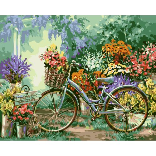 Картина по номерах 0131 ОРТ Прованський велосипед 40*50 (MiC)