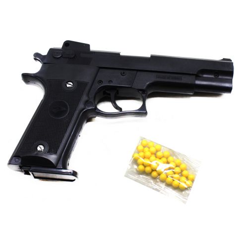 Пистолет P.139 (144шт/2) с пульками в пакете 27*16 см, р-р игрушки – 22 см (MiC)