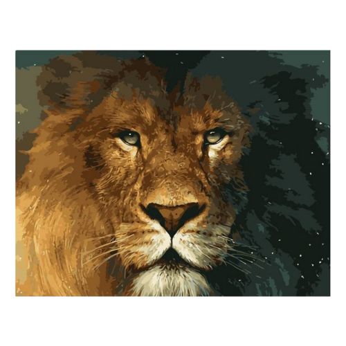 Картина по номерам "Лев - король зверей" ★★★★ (Strateg)