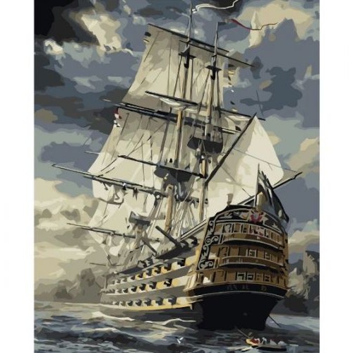 Картина по номерам "Величественный корабль" (Strateg)