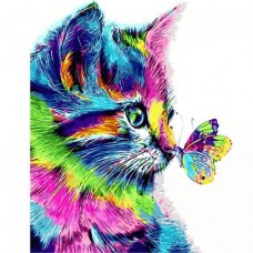 Картина по номерам "Цветной кот"