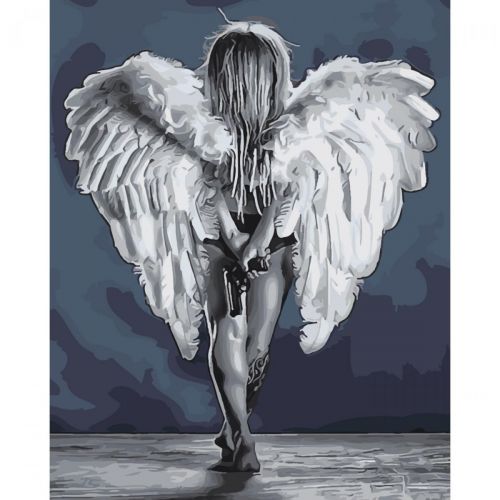 Картина по номерам "Совсем не ангел" (Strateg)