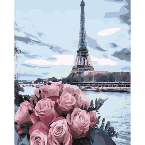 Картина за номерами "Троянди в Парижі" (Strateg)