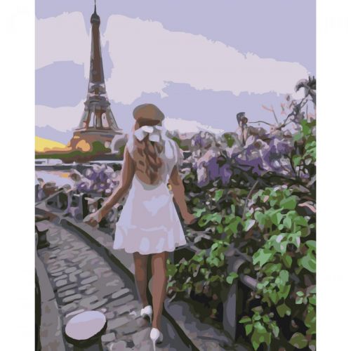 Картина за номерами "Прогулянка Парижем " (Strateg)