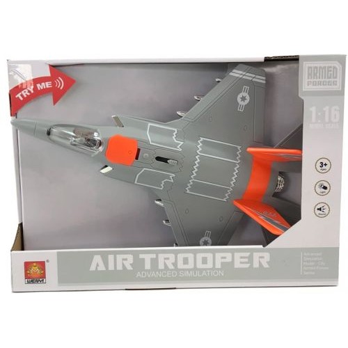 Інерційний літак винищувач "Air Trooper", звук, світло (помаранчевий) (WENYI)