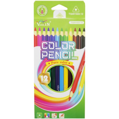 Цветные карандаши, 12 шт (зеленый) (MiC)