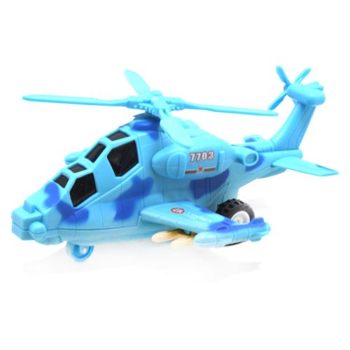 Инерционный вертолет, голубого цвета (MiC)
