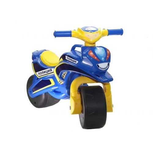 Мотоцикл-каталка "Поліція" (синій) музичний (Doloni)