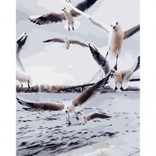 Картина по номерам "Чайки в воздухе"