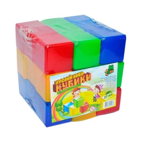 Кубики кольорові: 27 штук