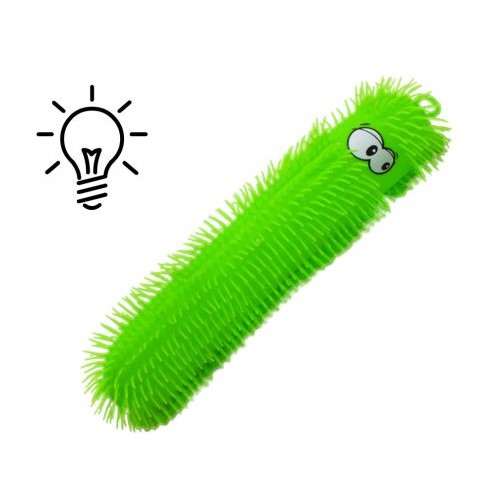 Игрушка антистресс "Гусеница" со светом, 48 см (салатовая) (MiC)