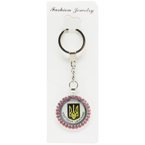 Брелок "Герб України", рожевий (MiC)