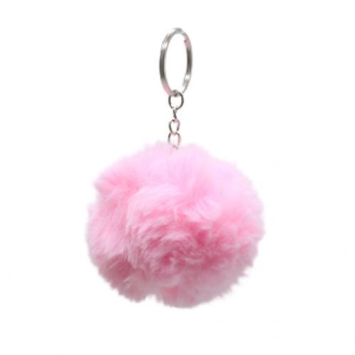 Брелок "Хутряна кулька пухнастик", світло-рожевий (MiC)