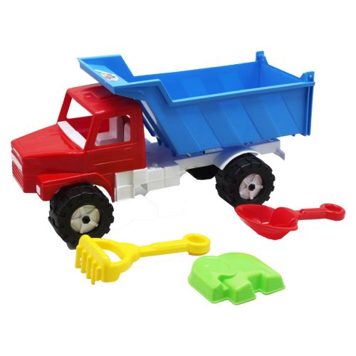 Машинка "Вантажівка Денні" з пісочним набором (червоний) (Бамсик)