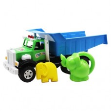Вантажівка Фарго Бамсік з лійкою Слоник зелений із синім кузовом