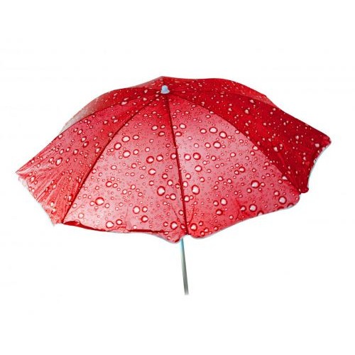 Зонт пляжный "Капельки" (красный) (MiC)