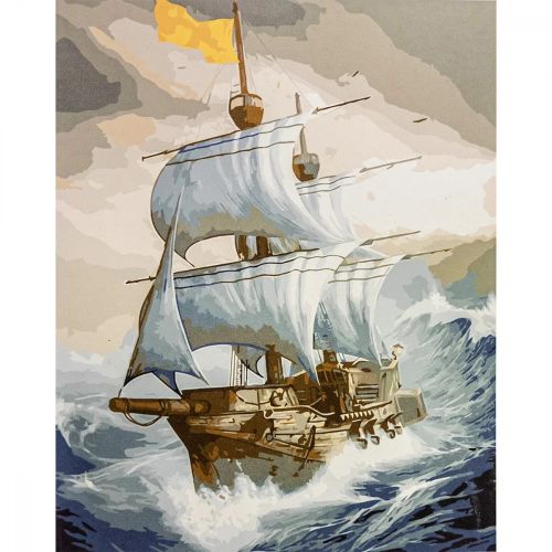 Картина по номерам "Корабль на волнах" (Strateg)
