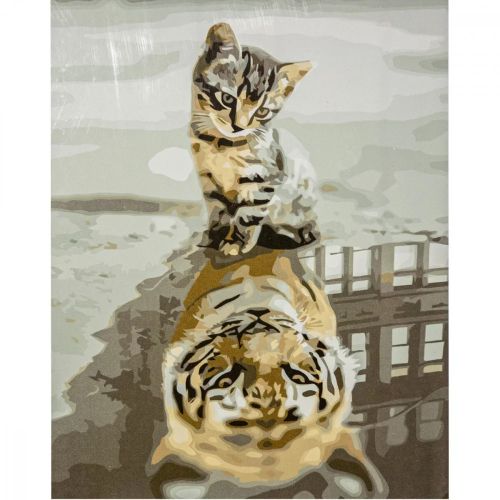 Картина за номерами "Котик-тигр" (Strateg)