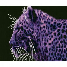 Алмазная мозаика "Фиолетовый гепард"