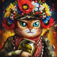 Картина "Кошка-защитница ©Марианна Пащук"