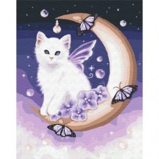 Картина по номерам "Лунный котик" ★★★