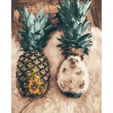 Картина по номерам "Ежик с ананасом"
