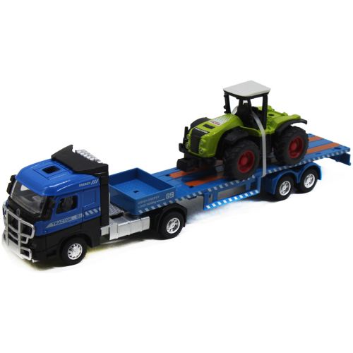 Игровой набор "Автовоз с трактором", синий (MiC)
