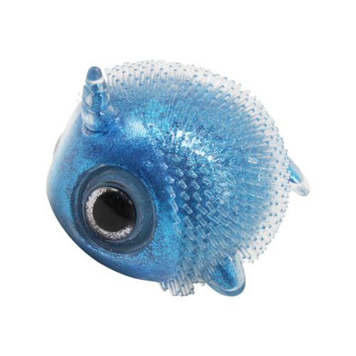Антистрес іграшка "Рибка-єдиноріг" з блискітками, синя (MiC)