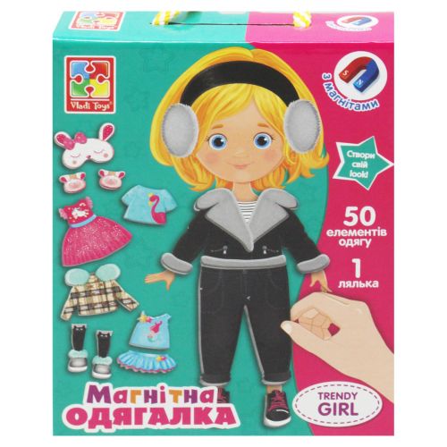 Магнитная игра-одевашка "Trendy girl"