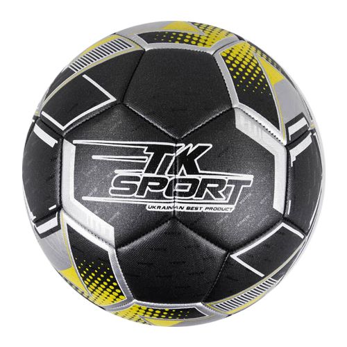 М'яч футбольний "TK Sport", чорний (MiC)