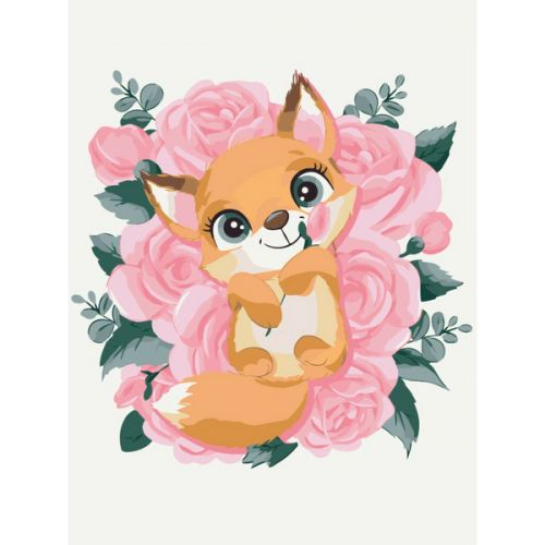 Картина за номерами "Лисичка у квітах" (Brushme)