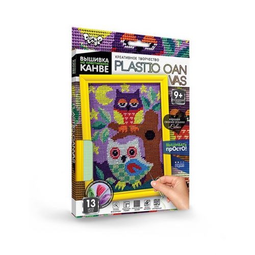 Вышивка на пластиковой канве "PLASTIC CANVAS: Совы" (Dankotoys)