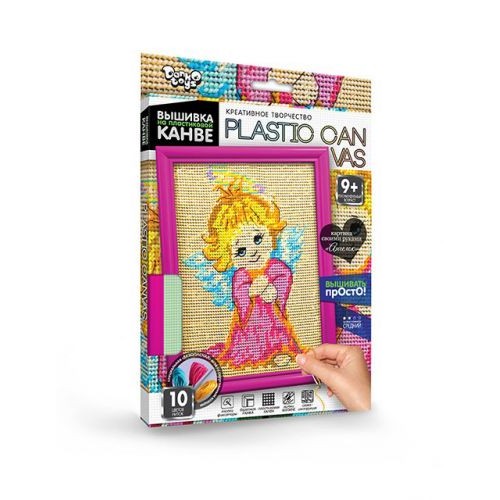 Вишивка на пластиковій канві "PLASTIC CANVAS: Ангелок" (Dankotoys)