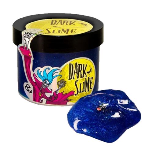 Слайм Dark slime з декором 100 г синий (Strateg)