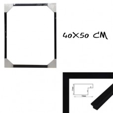 Багетная рамка для картин по номерам, черная (40х50 см)