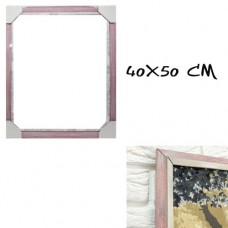 Багетная рамка для картин по номерам, розовая (40х50 см)