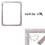Багетная рамка для картин по номерам, розовая посеребренная (40х50 см) (MiC)