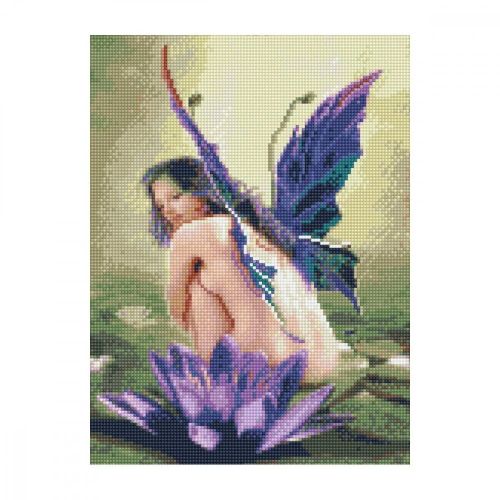 Алмазна мозаїка "Дівчина-метелик" (Strateg)