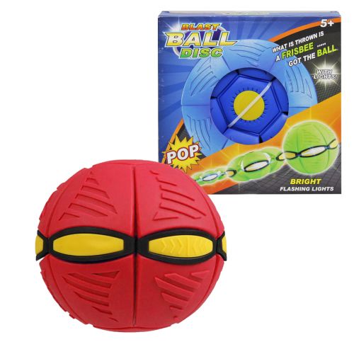 Мяч-трансформер "Flat Ball Disc: Мячик-фрисби", красный (MiC)