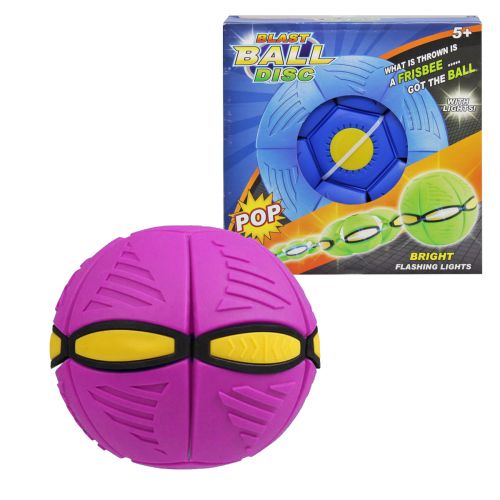 М'яч-трансформер "Flat Ball Disc: М'ячик-фрісбі", рожевий (MiC)