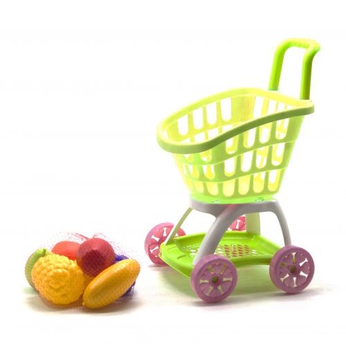 Візок покупця з продуктами салатовий (Kinderway)