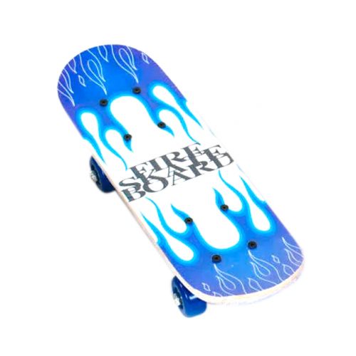 Скейт с принтом "Пламя", бело-голубое (MiC)